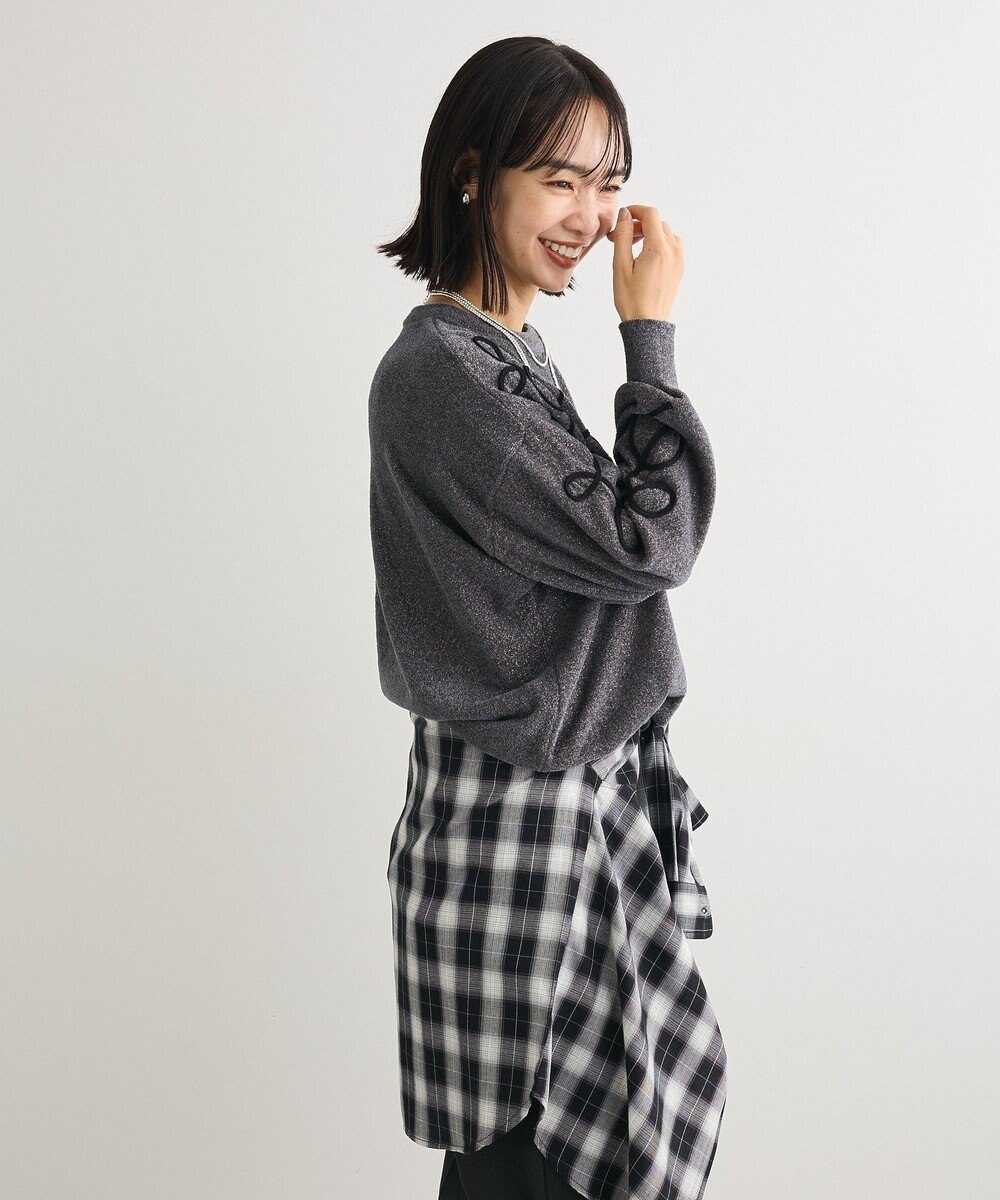 Green Parks 刺繍コードニットプルオーバー 