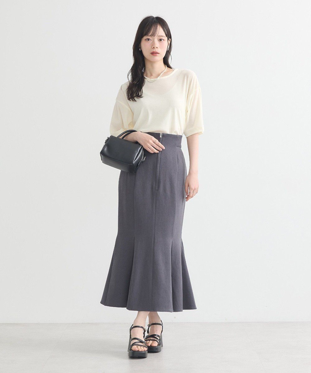 earth music&ecology フロントジップマーメイドスカート 