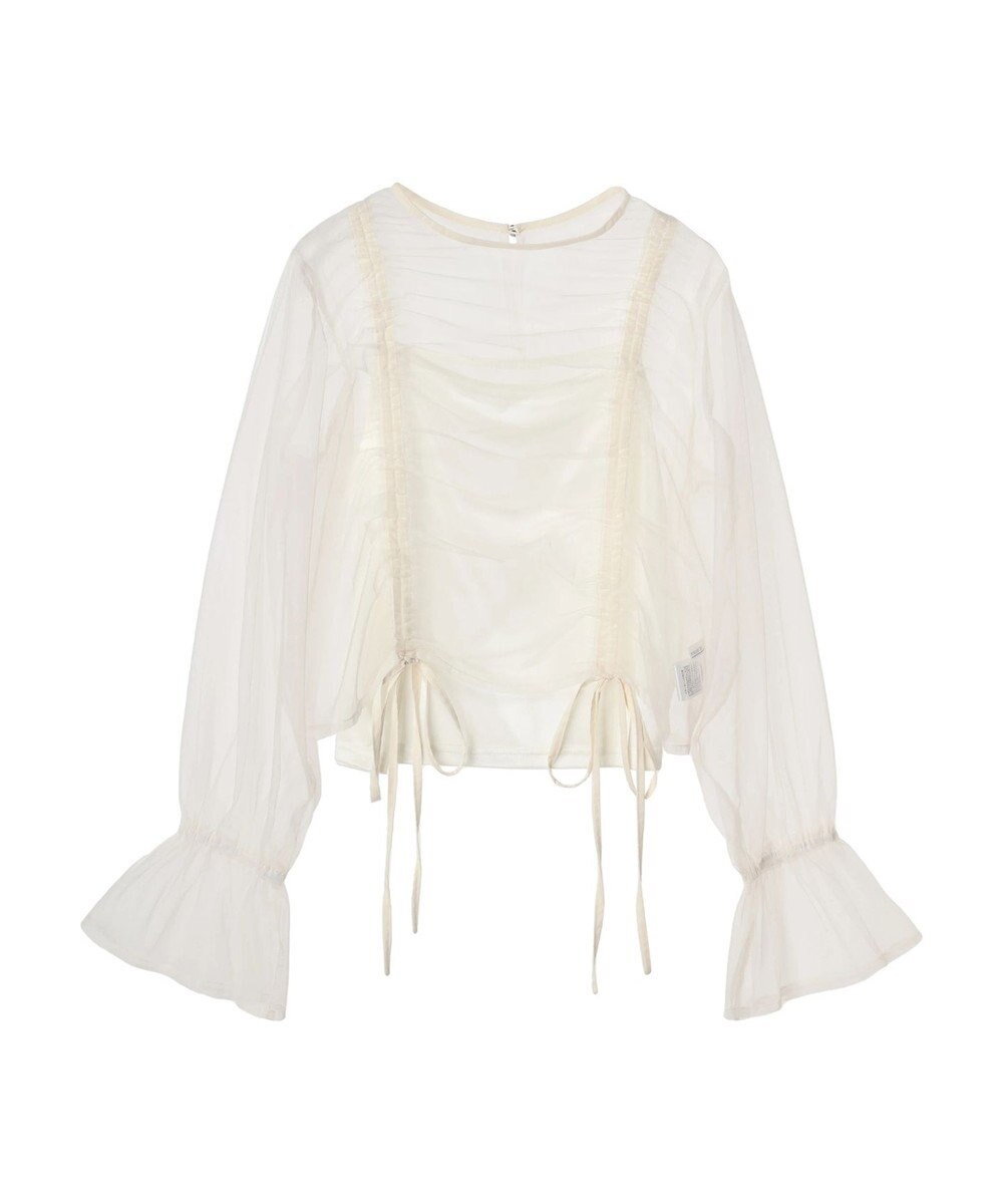 Green Parks ・ＥＬＥＮＣＡＲＥ　ＤＵＥ　チュールギャザーブラウス 