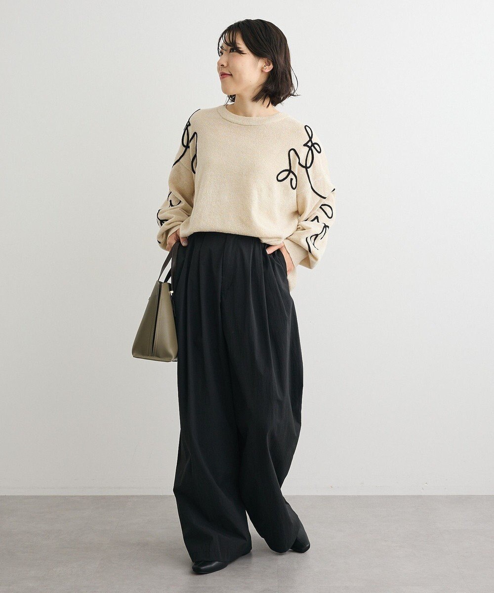 Green Parks 刺繍コードニットプルオーバー 