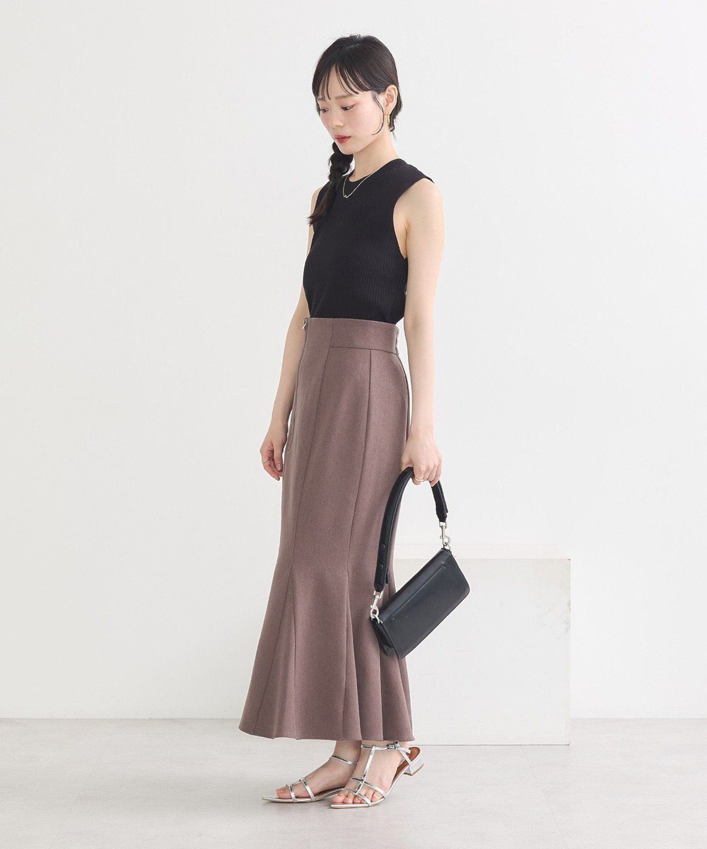 earth music&ecology フロントジップマーメイドスカート 