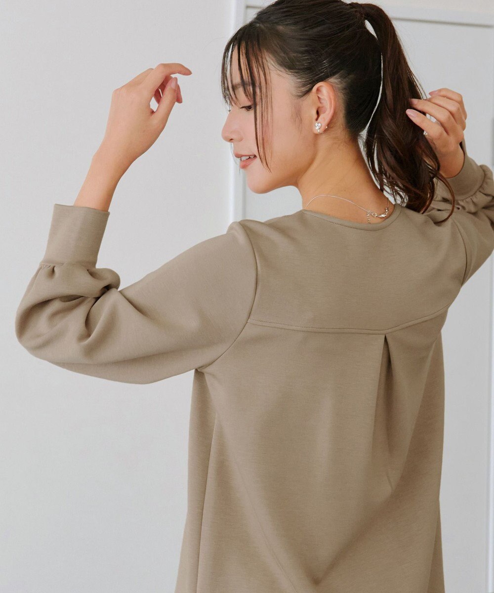 Tiaclasse 【洗える】ボンディングパフスリーブチュニック 