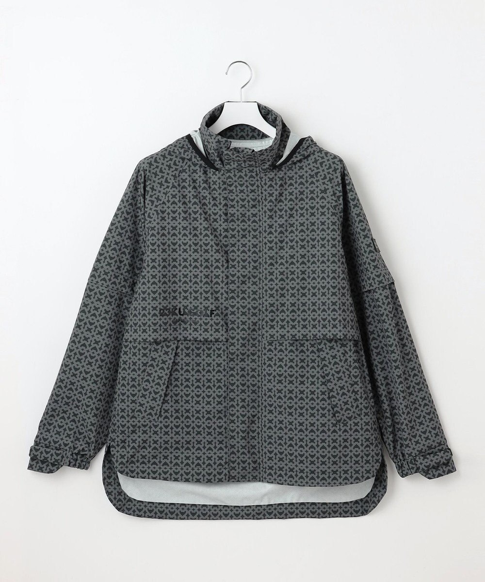 23区GOLF 【MEN】モノグラム レインブルゾン 2WAYストレッチ 透湿防水 防風 撥水 ポケッタブル 