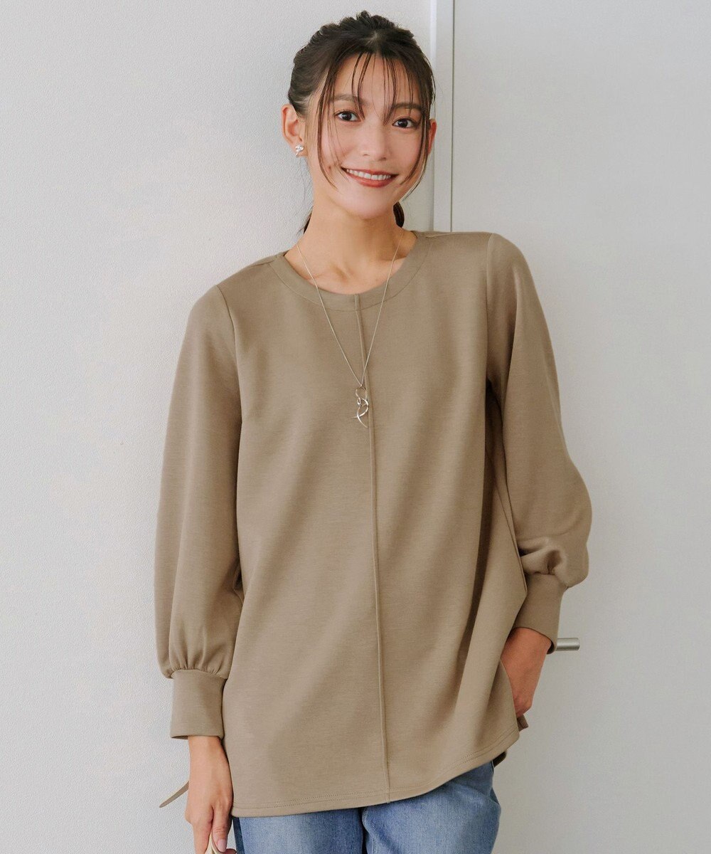 Tiaclasse 【洗える】ボンディングパフスリーブチュニック 