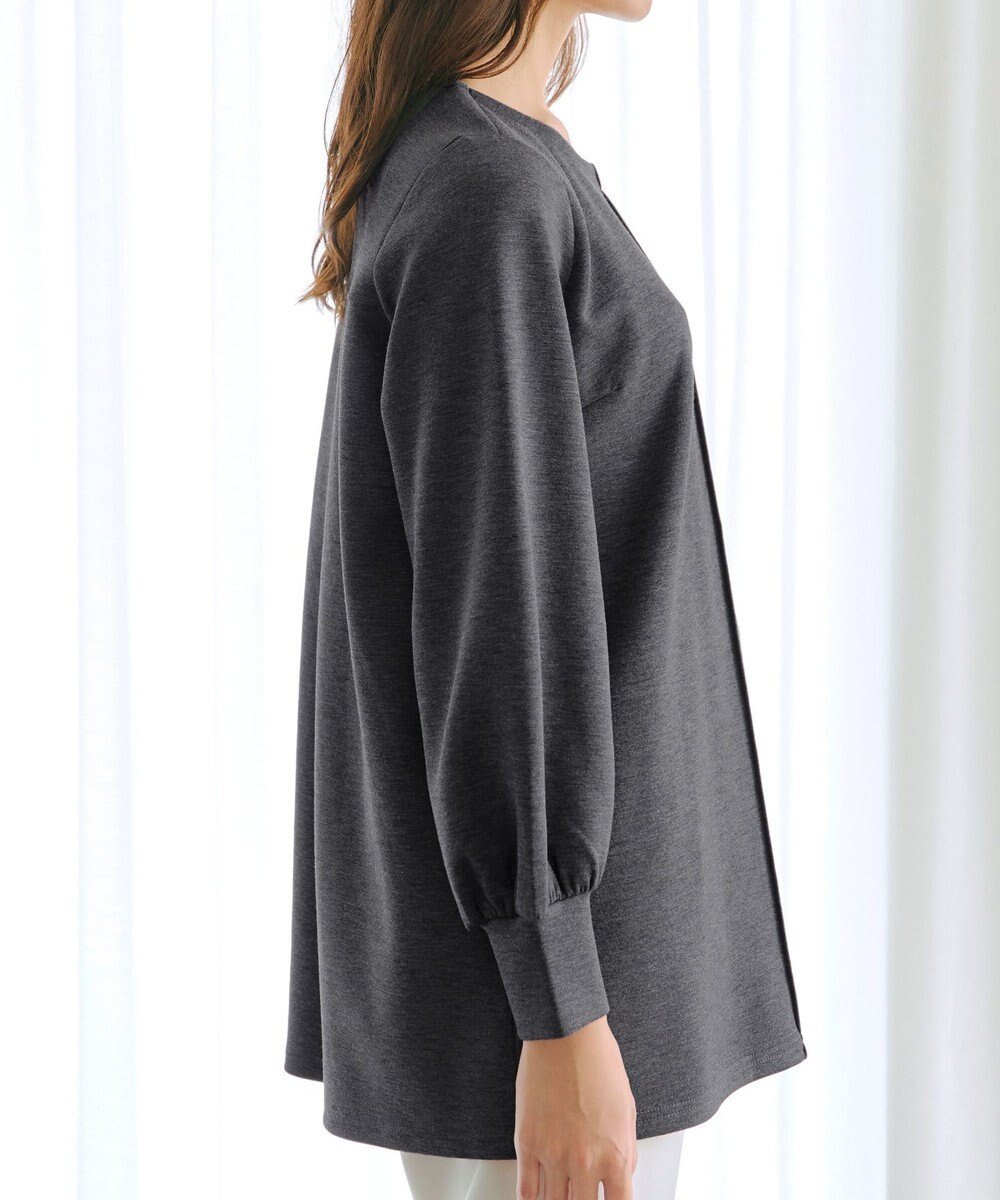 Tiaclasse 【洗える】ボンディングパフスリーブチュニック 