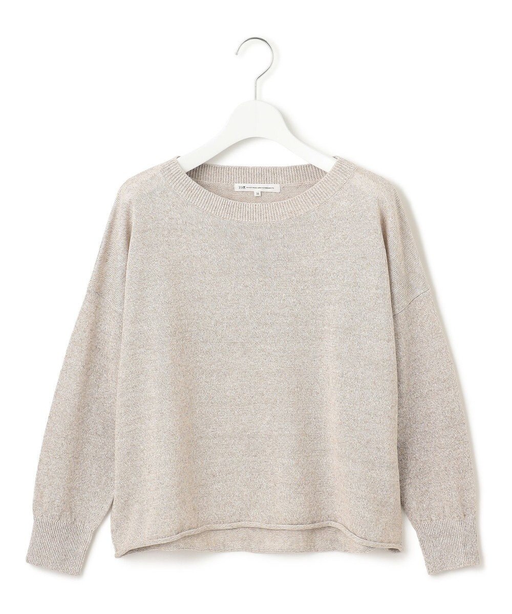 23区 【洗える】ピュアリネン ワイド ニット 