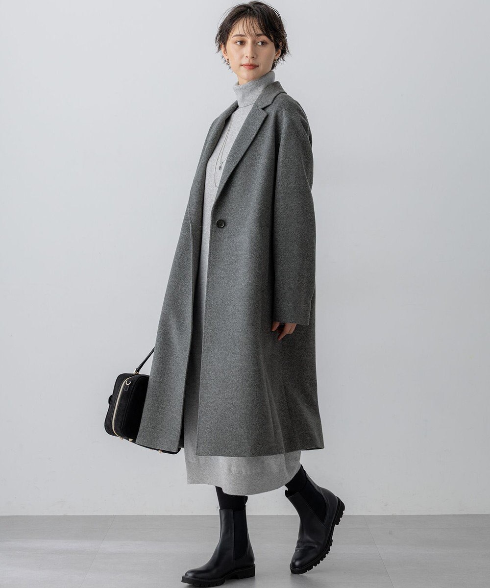 23区 S ウールカシミヤビーバー チェスター コート 