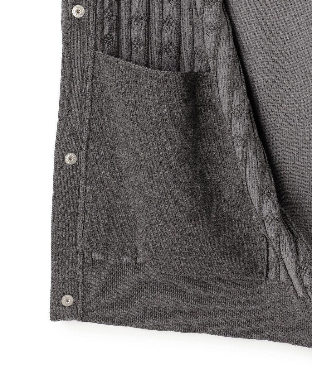 J.PRESS MEN 羽織るだけで整う大人の品格【ストレッチ / イージーケア】【FLEX YARN】ケーブルニット ブルゾンライク カーディガン 