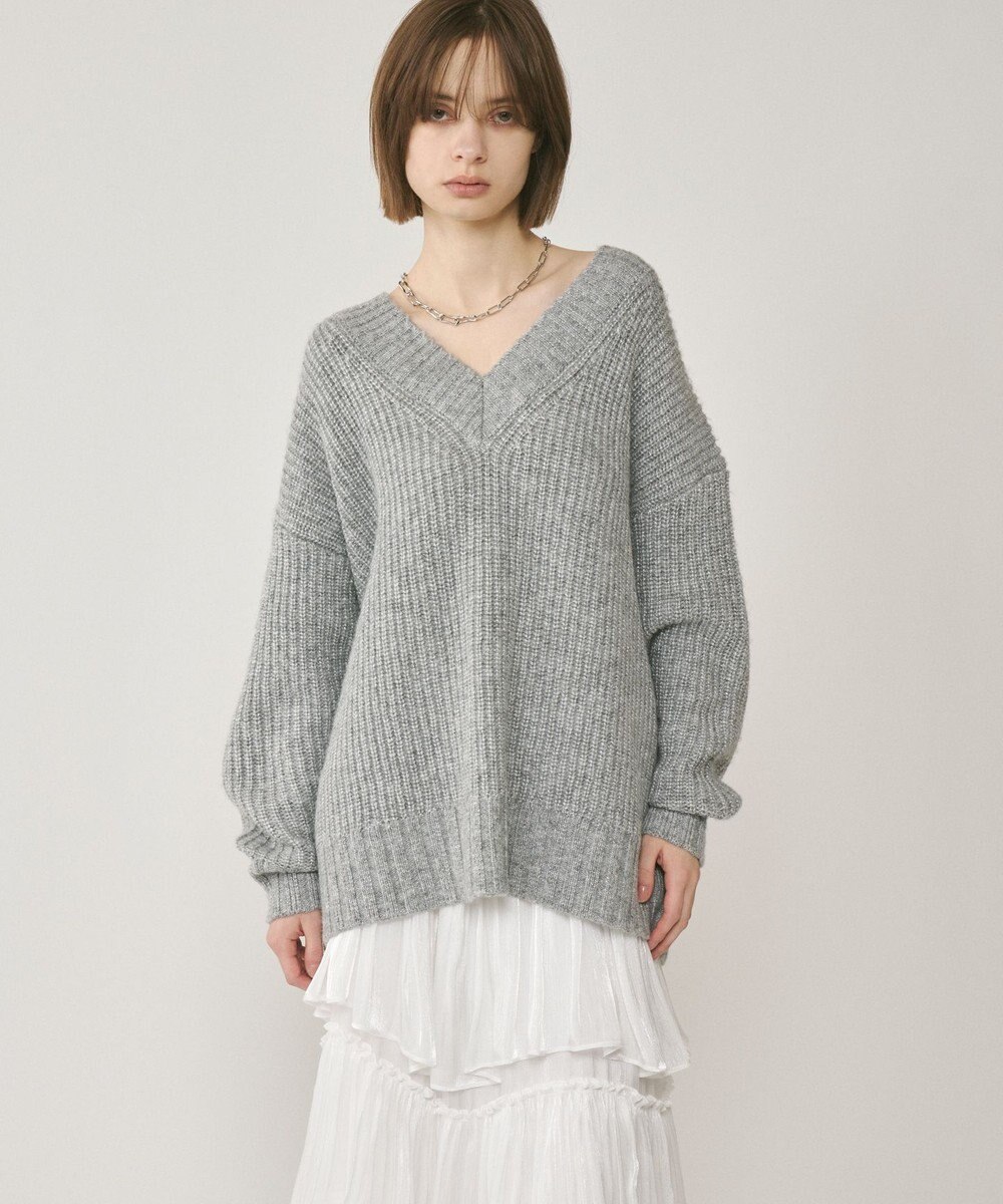 GRACE CONTINENTAL ラメ畦ニットトップ 
