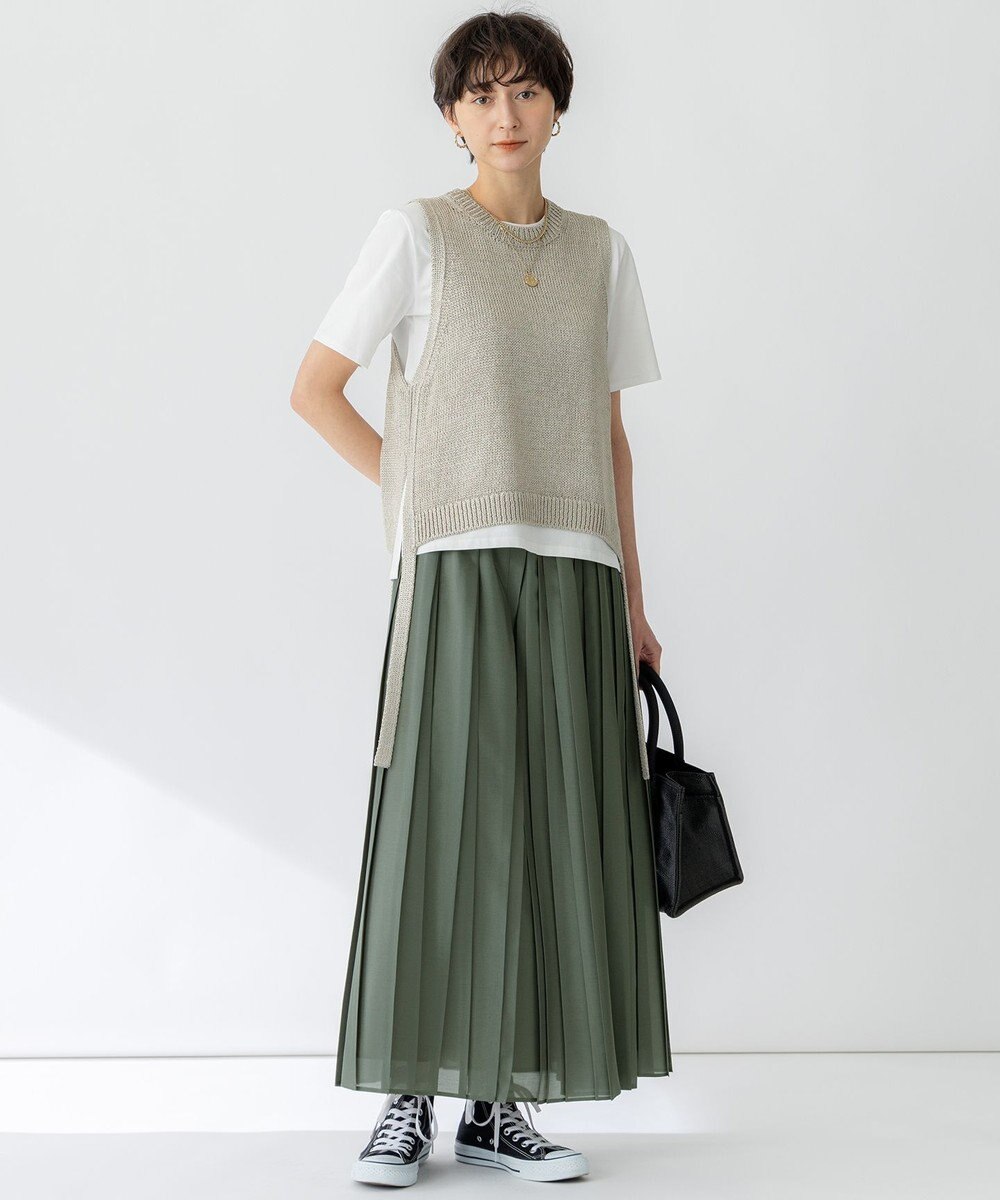 23区 S 【洗える】ブライトリリーヤーン ニット ベスト 