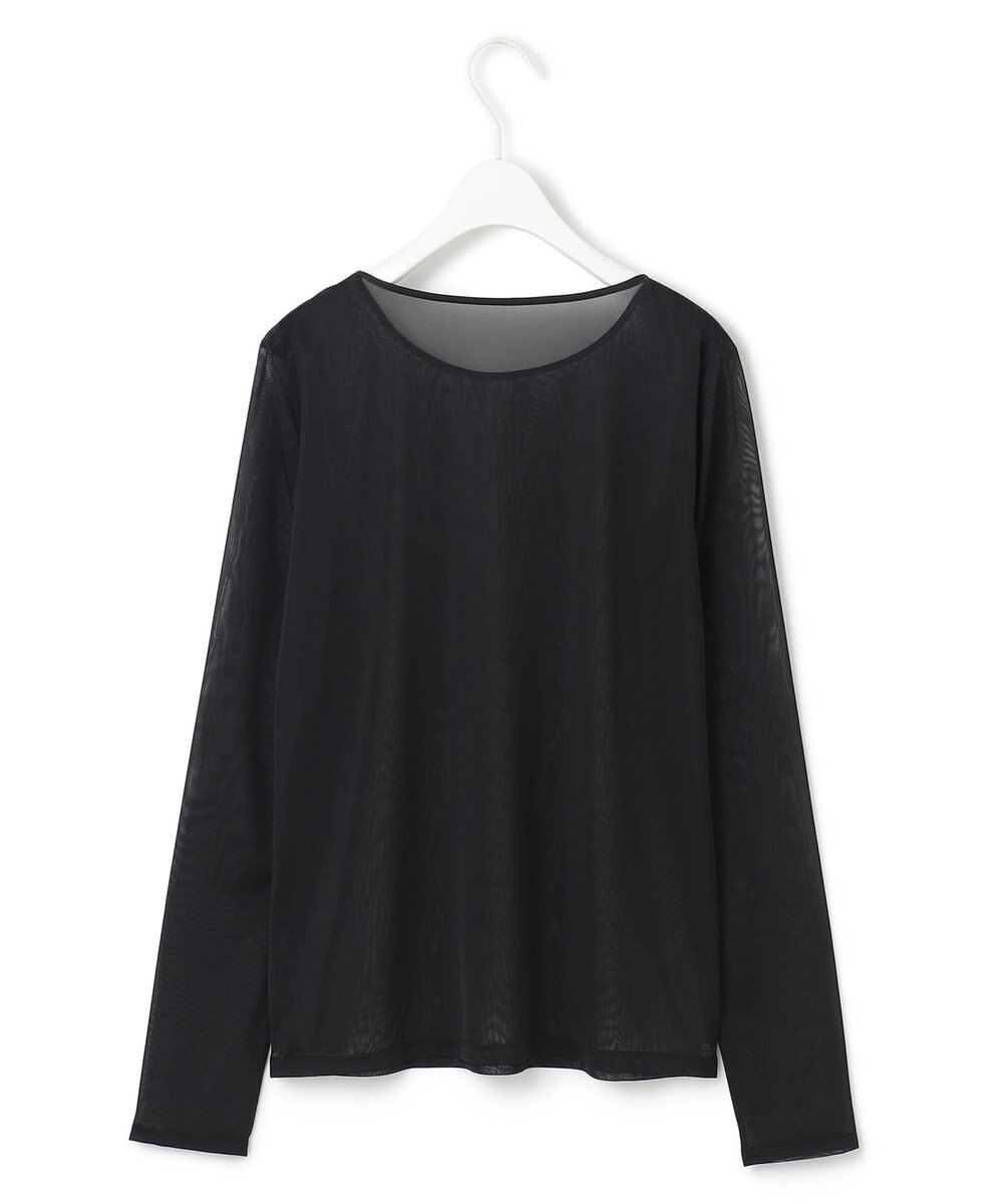 ICB L 【洗える】 マットトリコットチュール シアーカットソー 