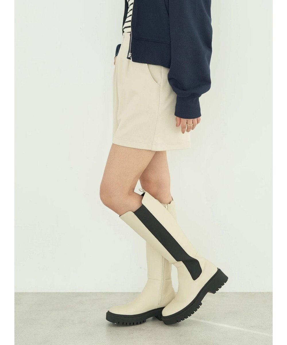 earth music&ecology フロントジップショートパンツ 