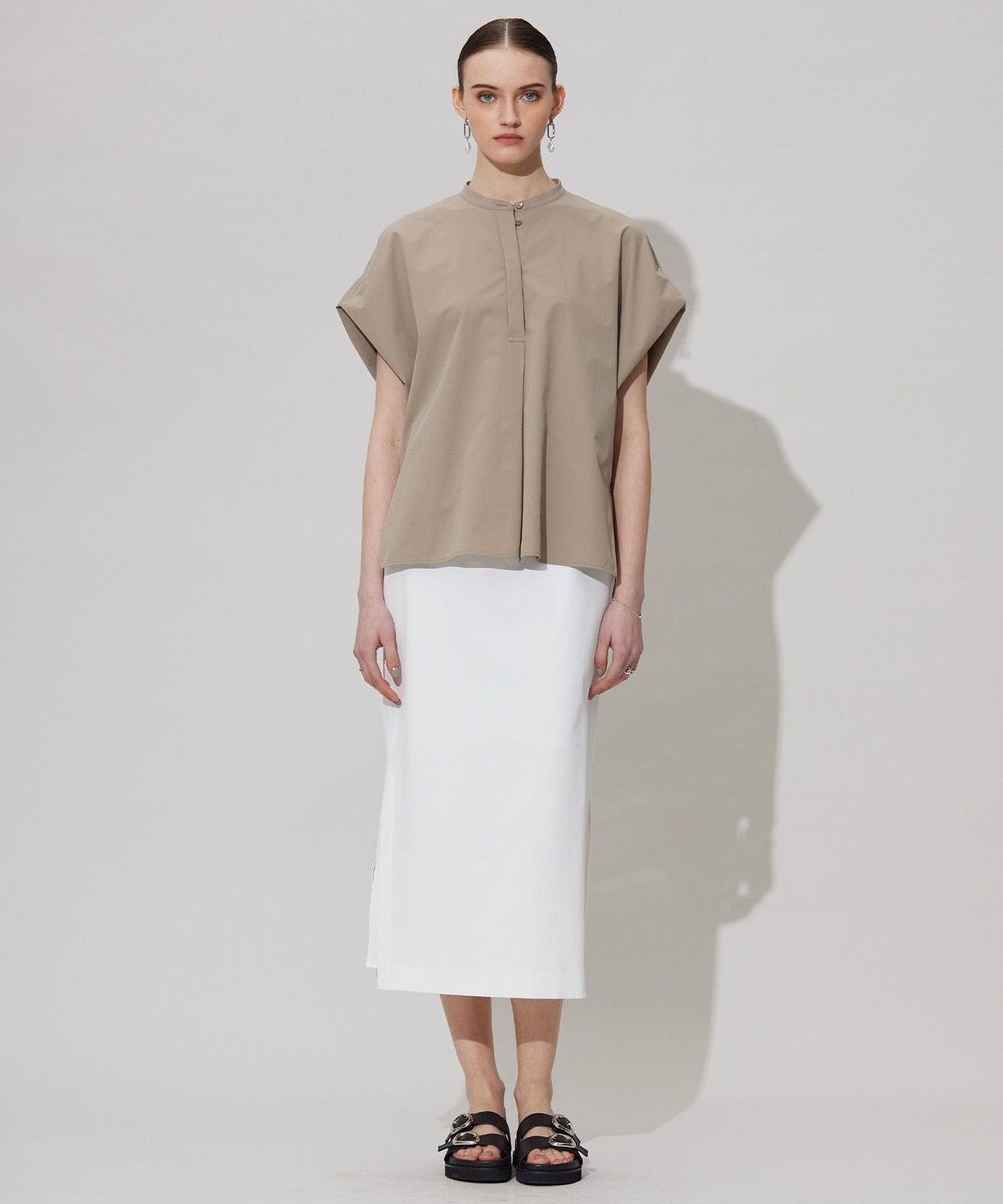 ICB 【接触冷感・UVカット・洗える】ヴィンテージスパンブロード デザインブラウス 