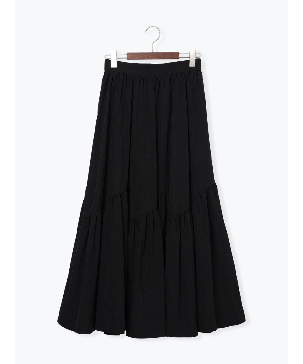 Te chichi マットタフタバイヤスティアードスカート 