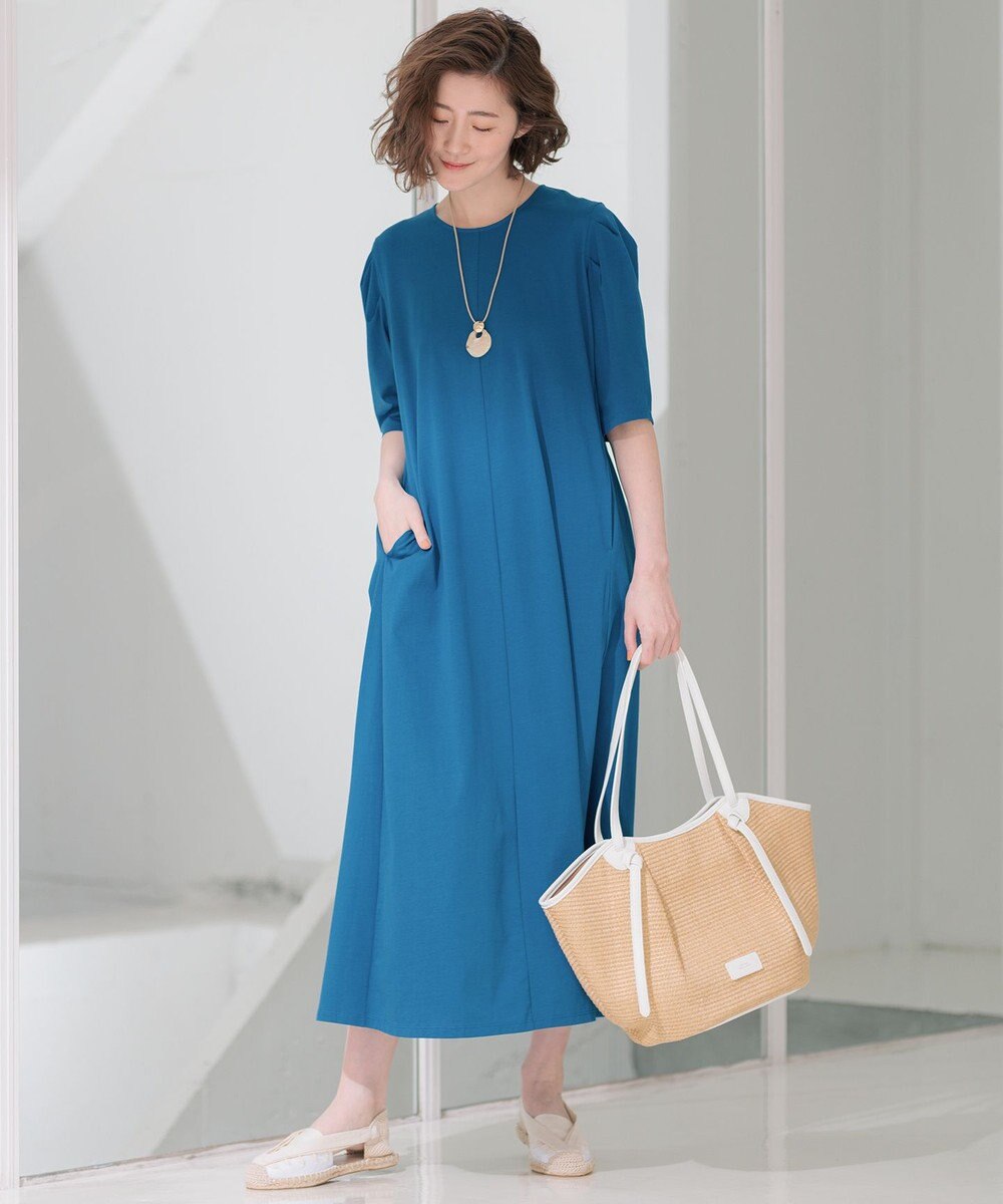 23区 【洗える】ALBINIコーコラン タックスリーブ ワンピース 