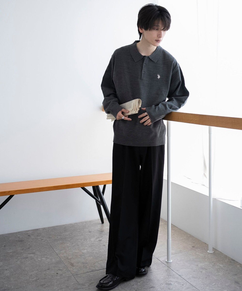 WEGO 【25年秋冬新作/ユニセックス着用ITEM/MLサイズ展開】別注USPOLOニットポロ 