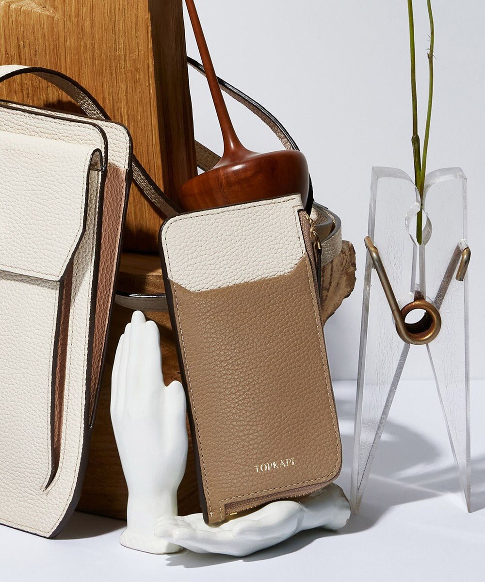 TOPKAPI 【TOPKAPI】バイカラー レザー フラグメントケース LEAN リーン 
