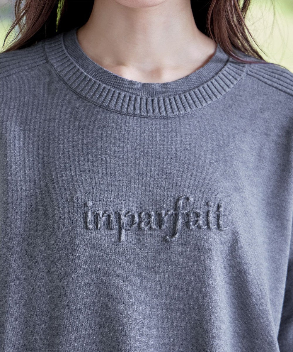 Tiaclasse 【洗える】エンボスロゴニットプルオーバー 