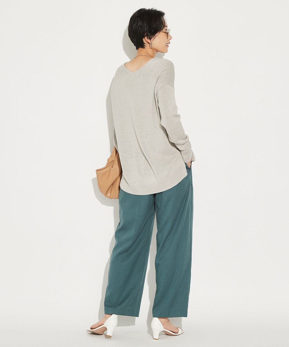 J.PRESS LADIES 【洗える】コットンセルロース チノ パンツ 