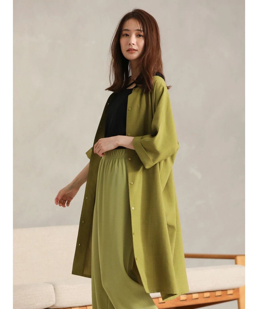 Green Parks 前後２ｗａｙミディ丈タックワンピース 