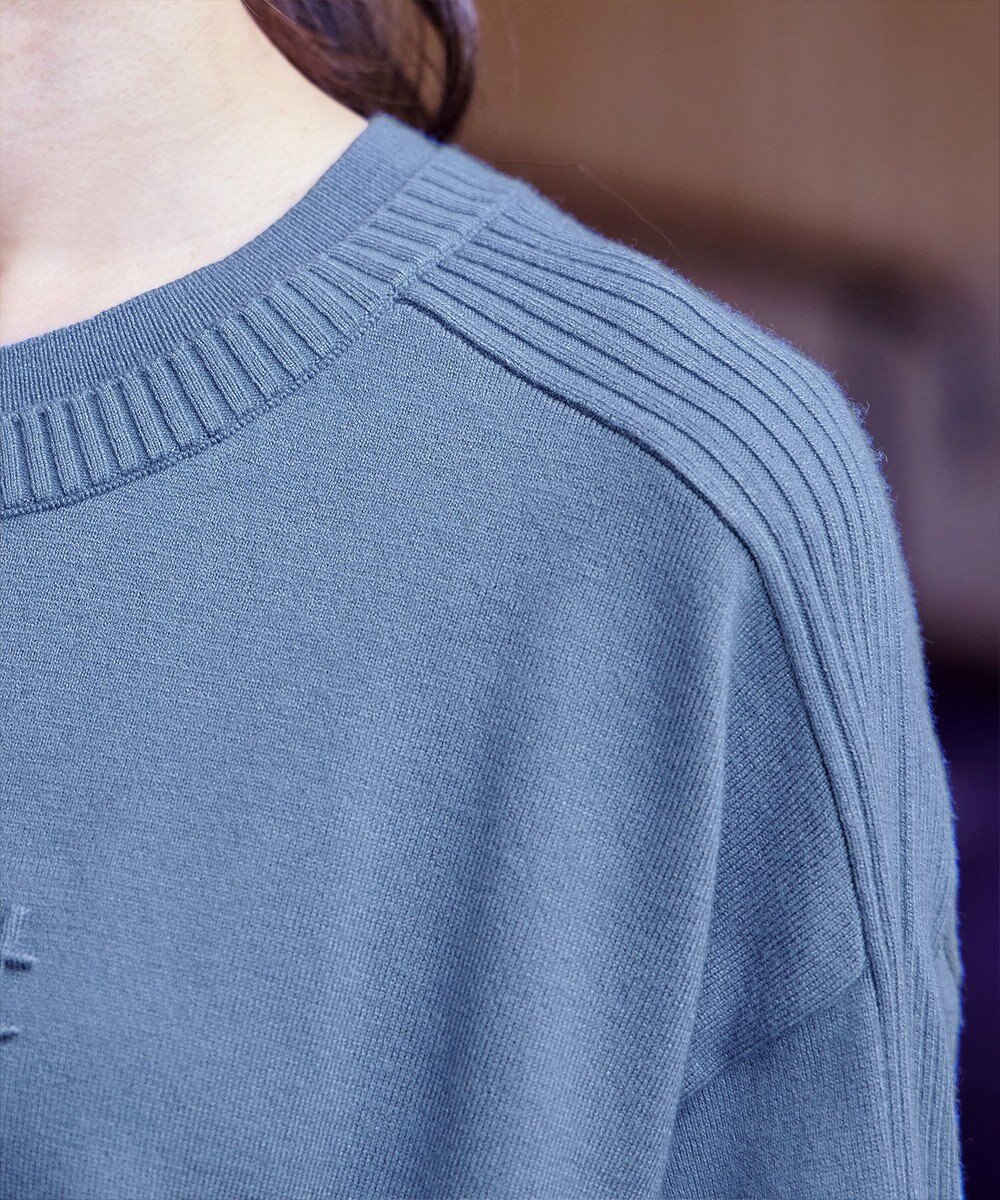 Tiaclasse 【洗える】エンボスロゴニットプルオーバー 