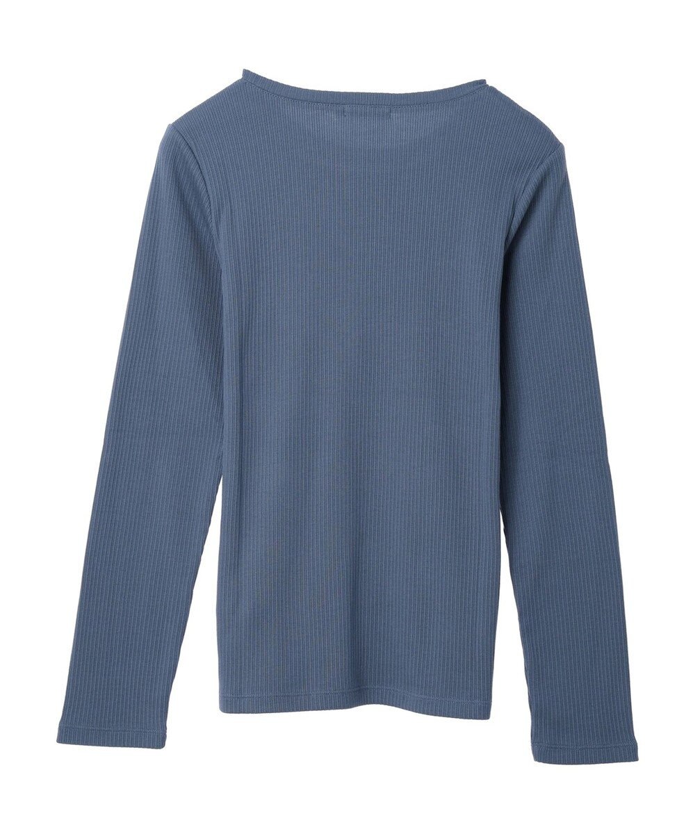 earth music&ecology チェーンリブクルーネックプルオーバー 