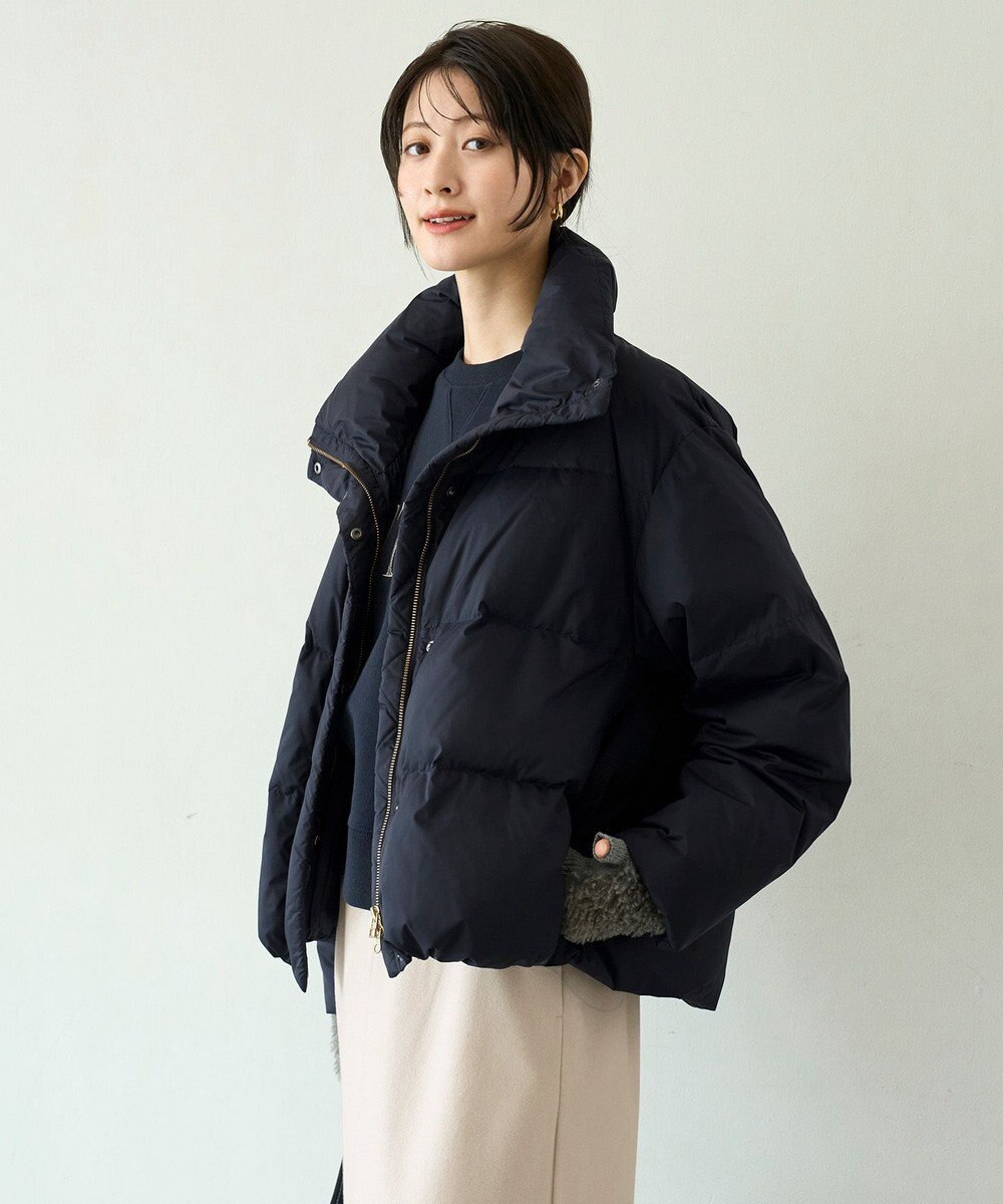 UNFILO L 【VERY掲載 / 自宅で洗濯OK / 軽量で暖かい】TAIONコラボ ショートダウン 