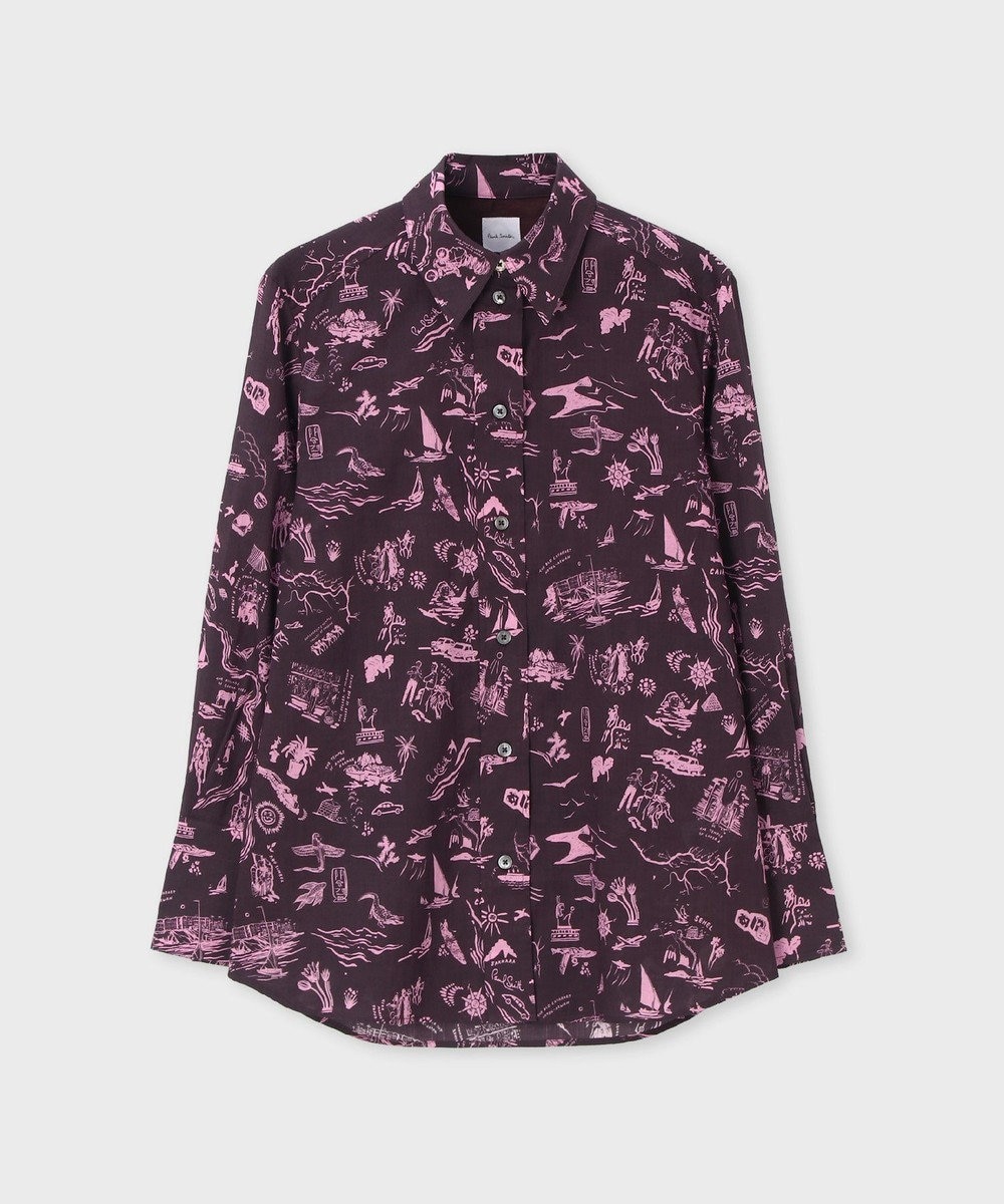 Paul Smith Travel Stories プリント シャツ 