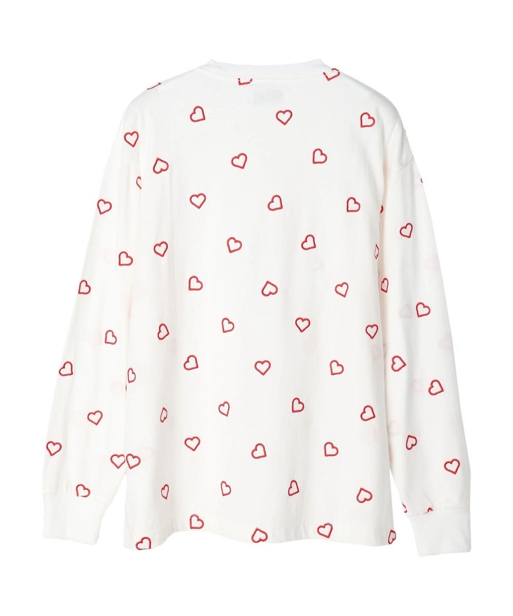 Green Parks ・Ｄｏｕｂｌｅ　Ｆｌａｇｓ　ハート刺繍ロンＴ 