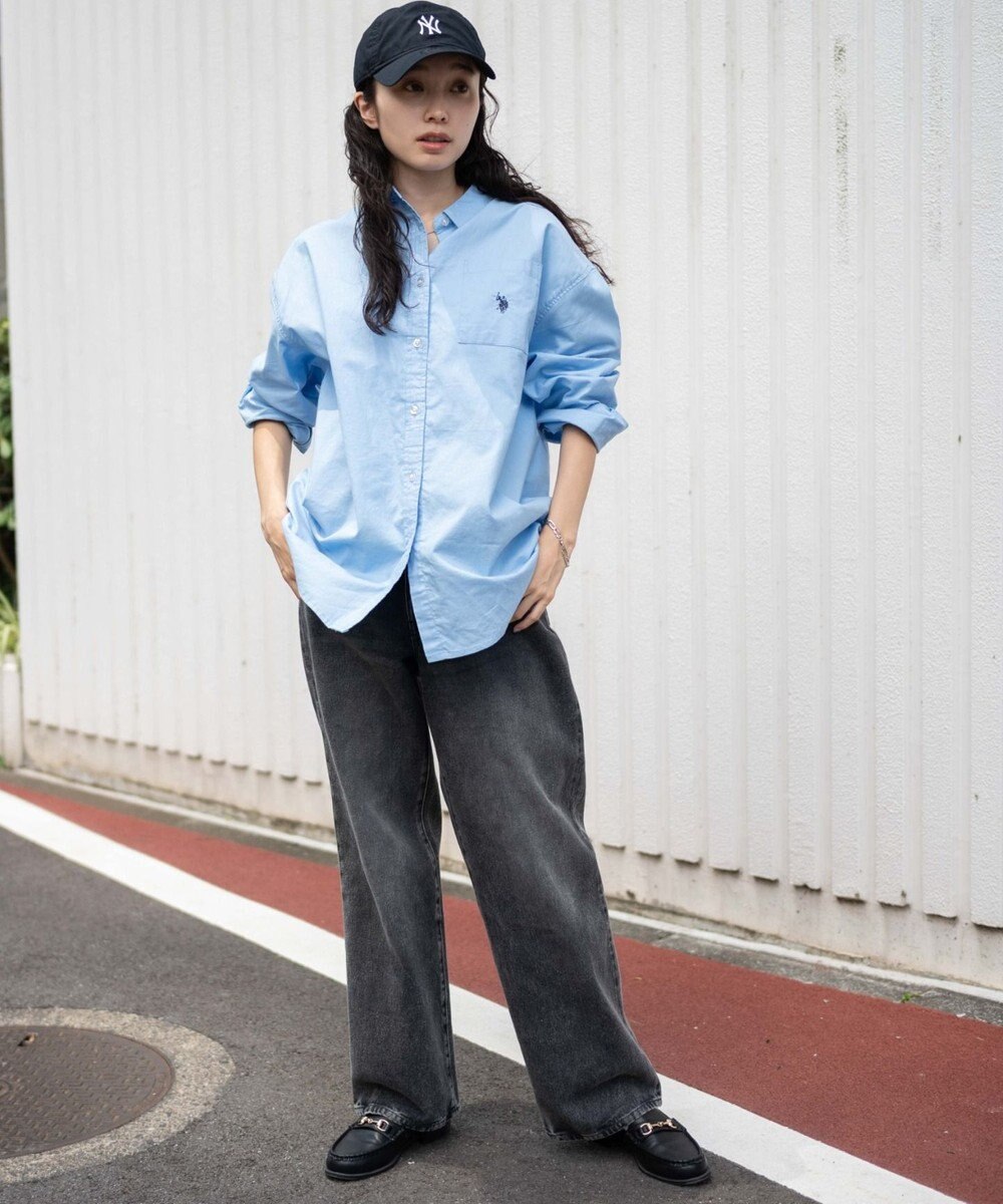 WEGO 【ユニセックス着用ITEM/SMLサイズ展開】デニムストレートパンツ 