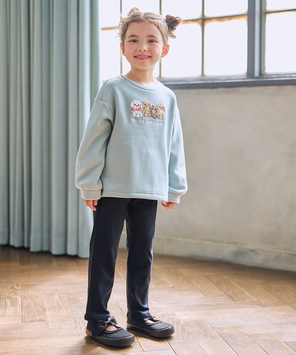 ANY KIDS なかよしサガラ刺繍 裏シャギー トレーナー 