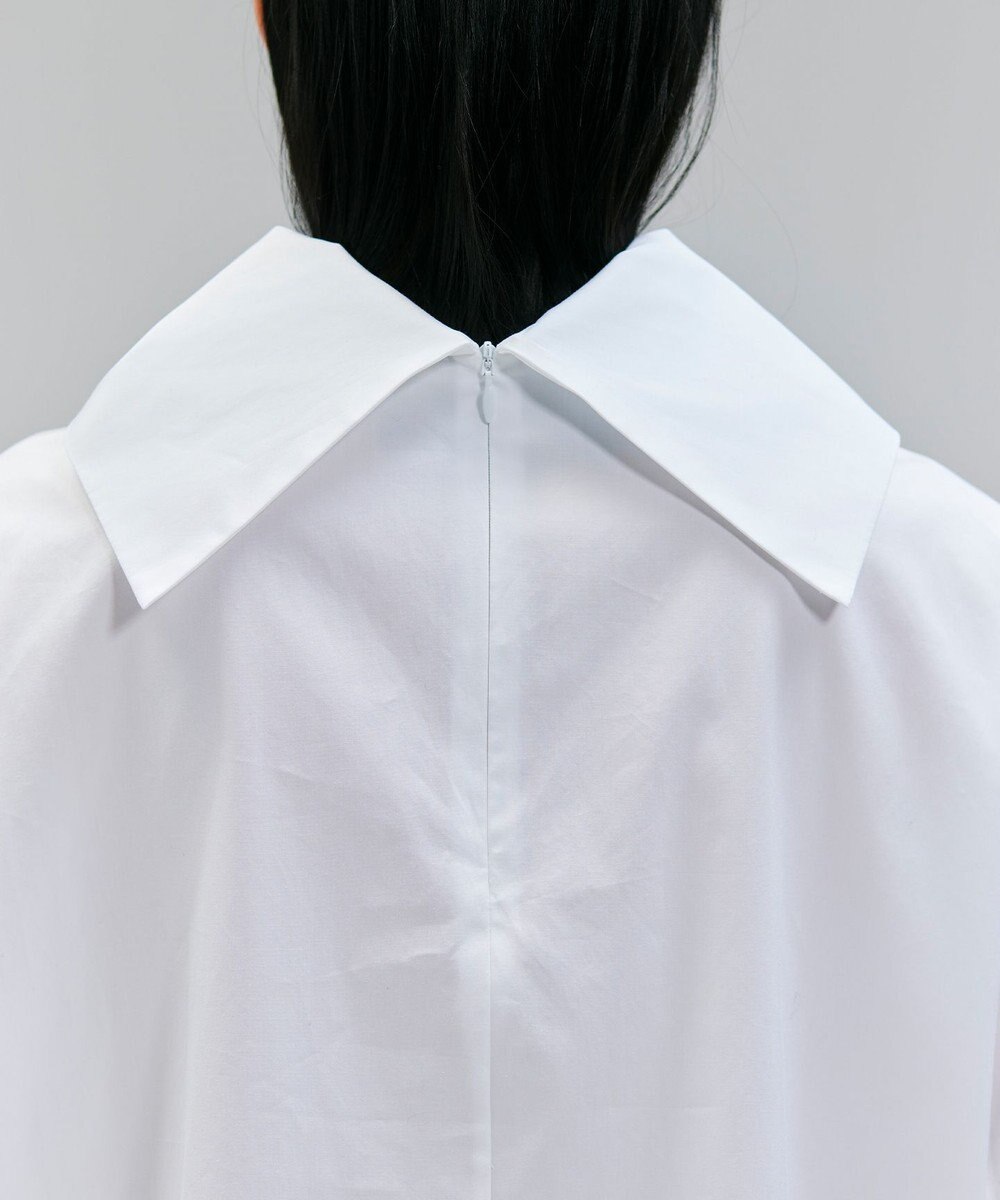 BEIGE， 【洗える】PERRY / コットンロールカラープルオーバーブラウス 