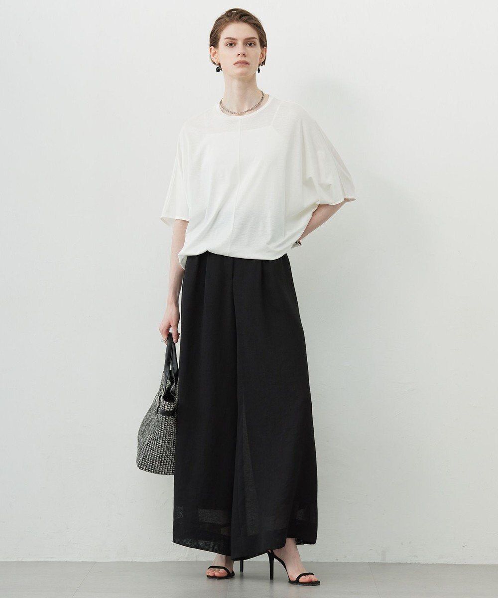 ICB L 【接触冷感・速乾・洗える】Ly.Coハイゲージ ドルマンスリーブプルオーバー 