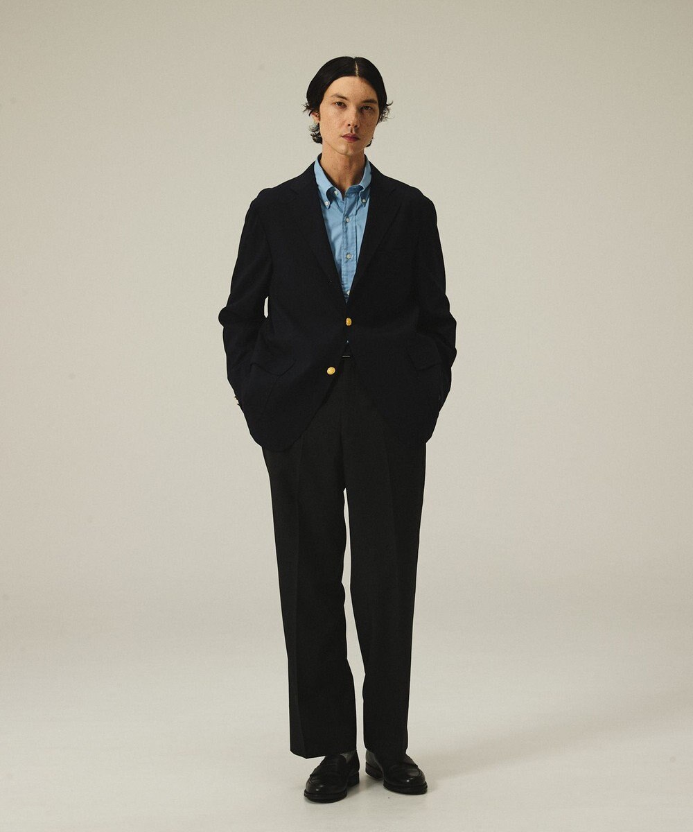 J.PRESS MEN 【J.PRESS ORIGINALS】【UNISEX】Wool Polyester Stretch Toropical 3B Blazer / Baggy Fit 