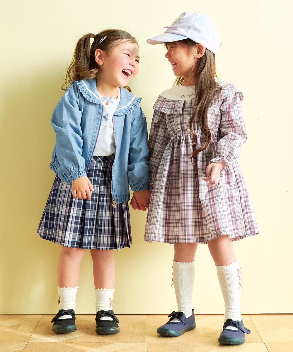 ANY KIDS テディベリー刺繍 長袖Tシャツ 