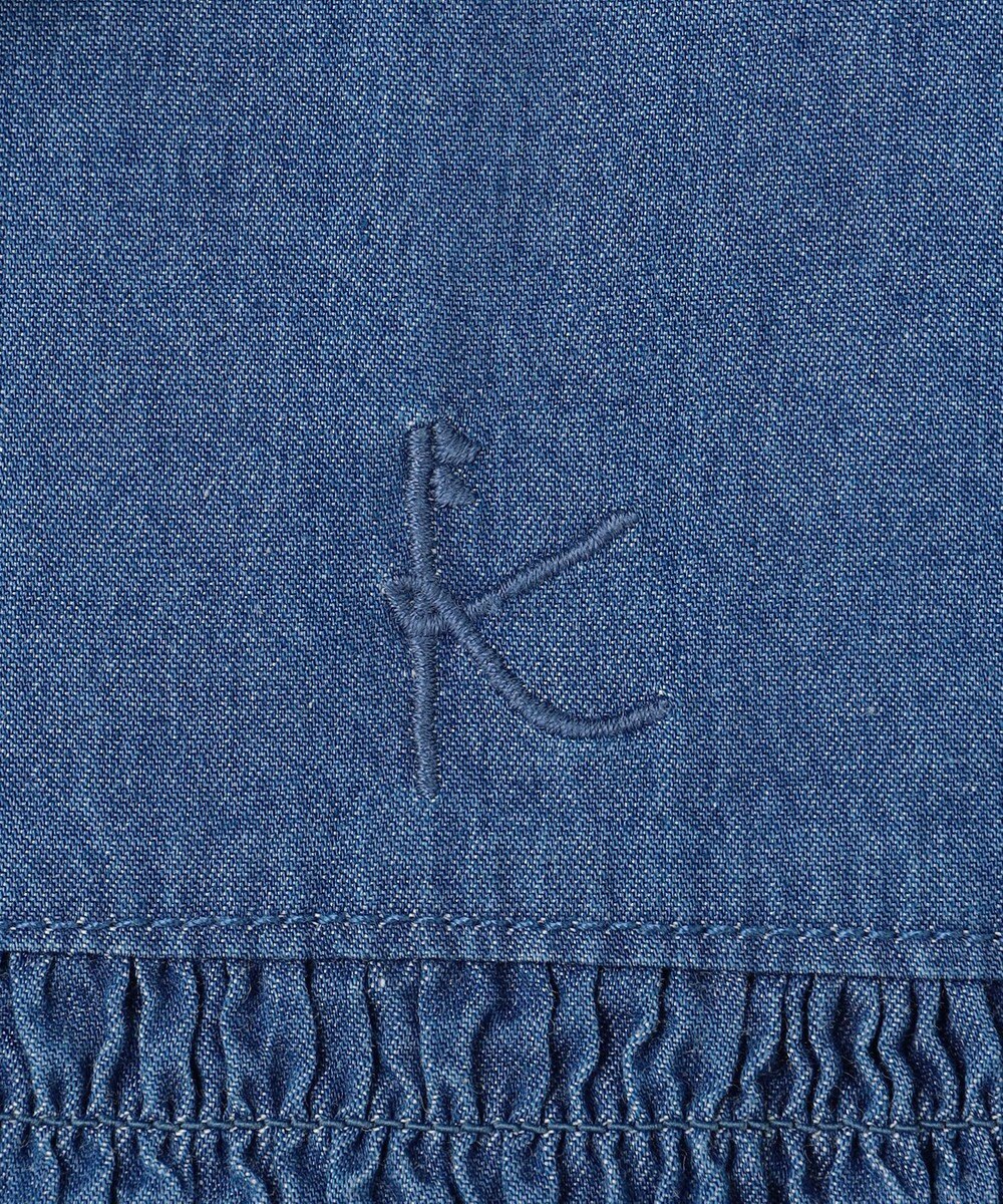 組曲 KIDS 【150-160㎝】 フラワーボタンデニムワンピース 