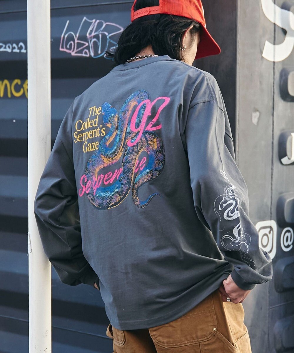 WEGO 【ユニセックス着用ITEM/MLサイズ展開】ヴィンテージライクグラフィックT（LS） 