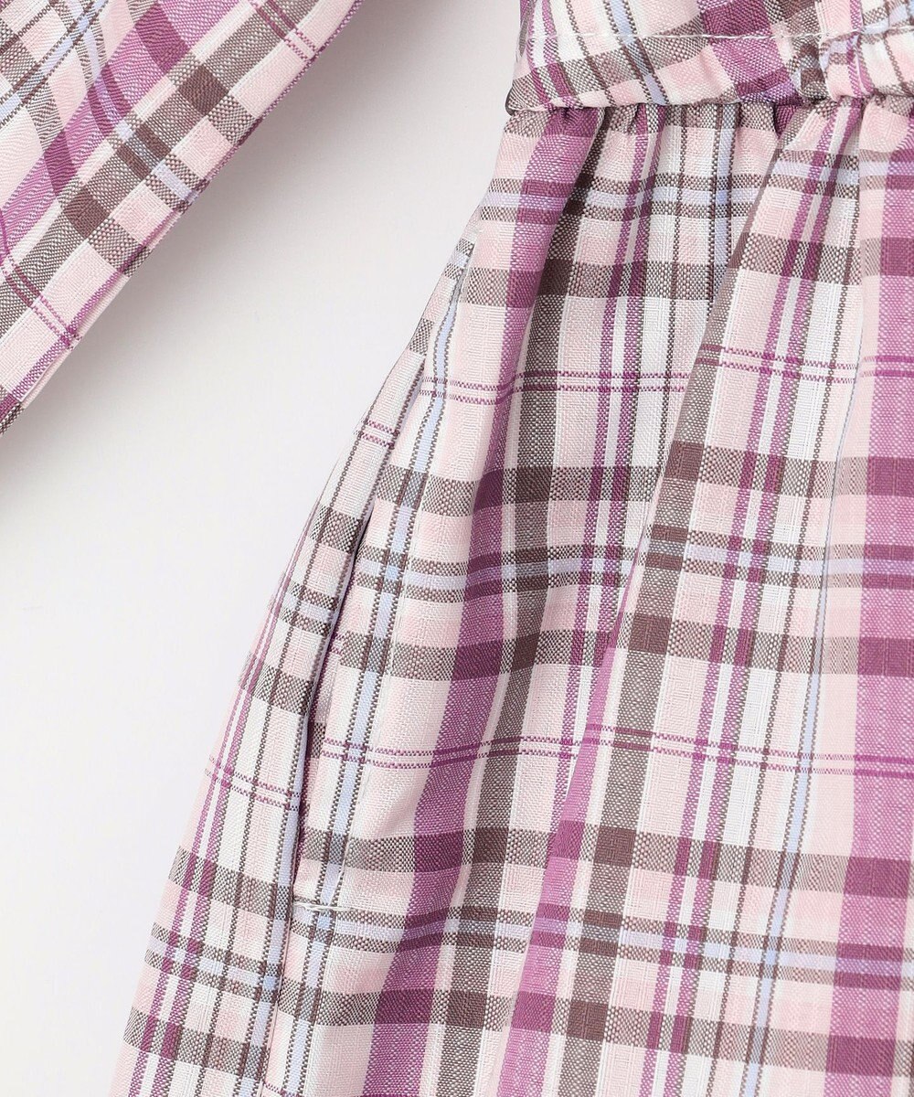 ANY KIDS チェックドッキングワンピース 