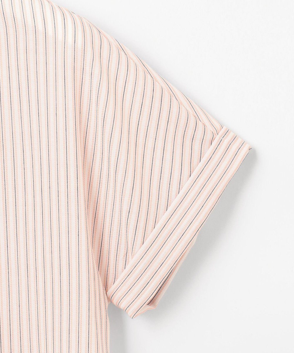 J.PRESS LADIES S 【洗える・接触冷感】ドビー強撚ストライプ シャツ ブラウス 