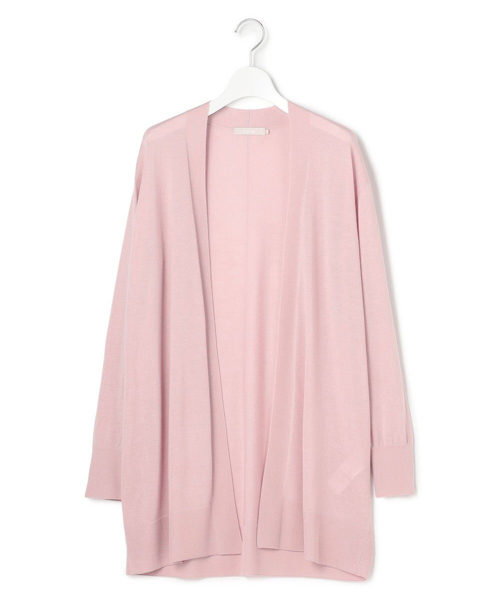 ICB L 【洗える】コンパクトファインウール ロングカーディガン 