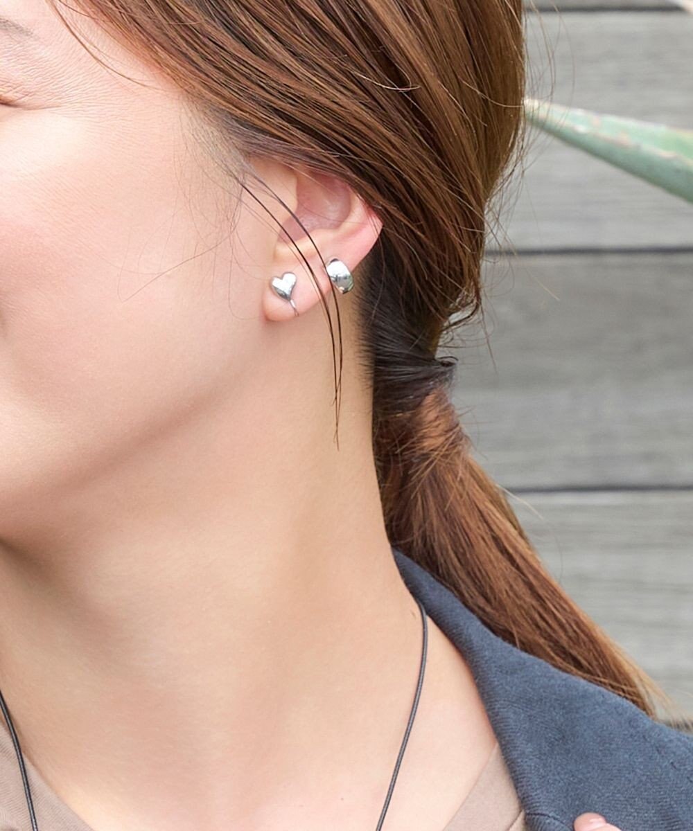 Phoebe 【痛くないシリーズ/金属アレルギー対応】モードミニマルフープライトフィットイヤリング　シルバー 