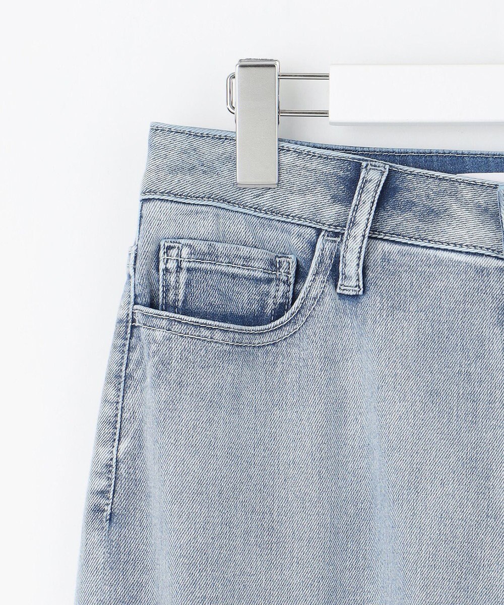 自由区 L 【19号サイズまで展開】ウスカルデニムダーツカーブ パンツ 