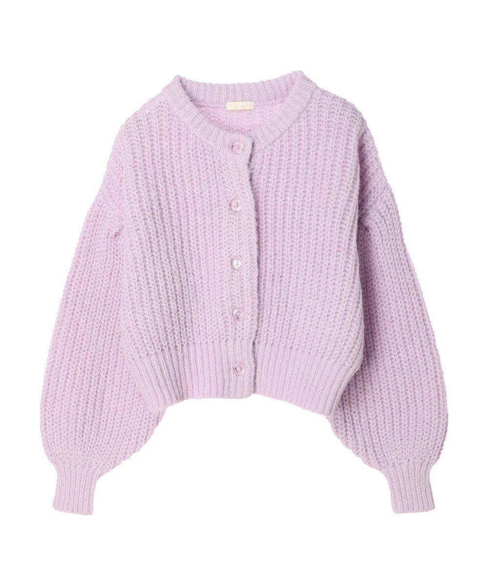 earth music&ecology ヘアリーショートニットカーディガン 