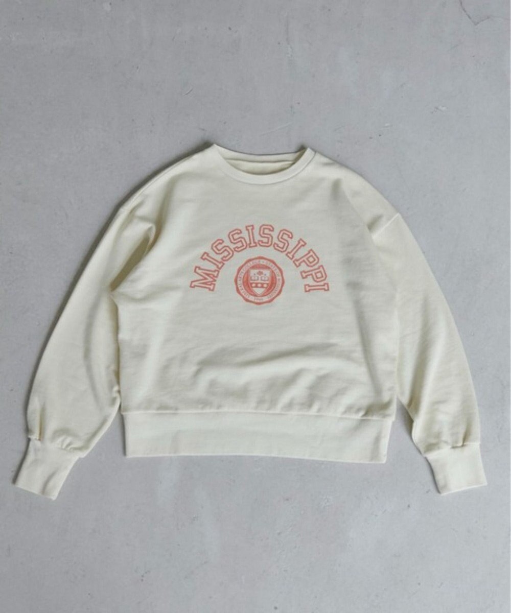 WEGO 【ANGIE VINTAGE】ピグメントカレッジロゴショートスウェット 