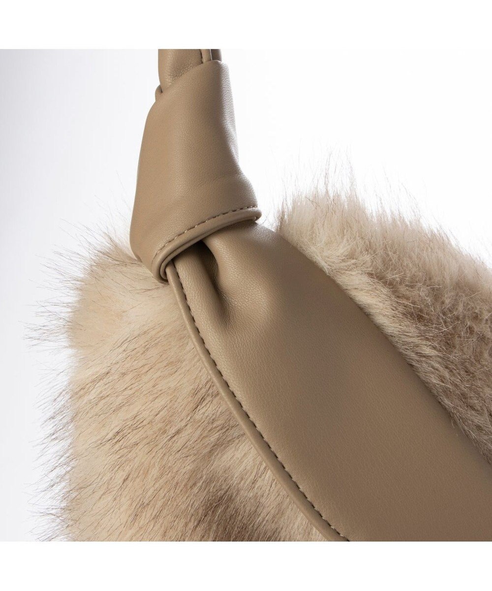 UNBILLION カシュカシュ cachecache / リボンワンハンドルミンク風エコファートート 