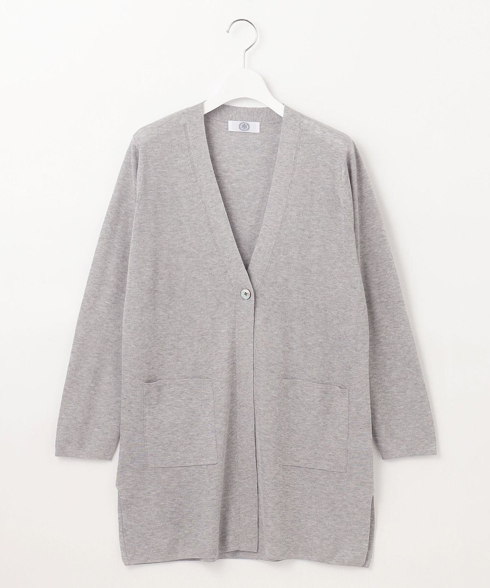 J.PRESS LADIES L 【洗える】Vis/Peスパーク ミディ丈 カーディガン 