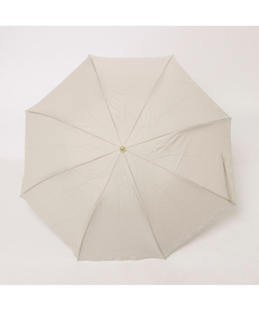 UNBILLION カシュネ cachenez / PUグレースフラワー刺繍トップレス2段折りたたみ傘 