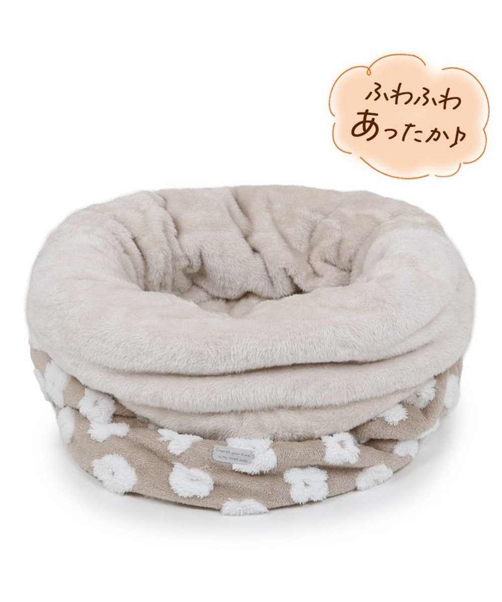 PET PARADISE ペットパラダイス ボア 寝袋 筒型《お花柄》L  中型犬 