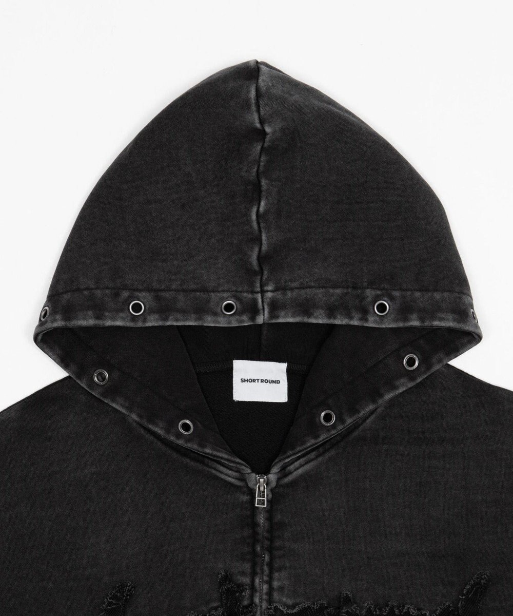 WEGO 【ユニセックス着用ITEM】ブリーチハトメZIPパーカー 