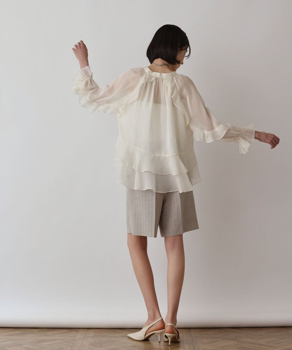 GRACE CONTINENTAL シフォンフレアブラウス 